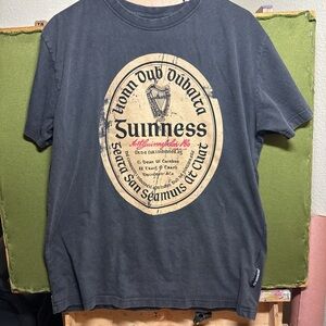Guinness Charcoal Tee with Vintage Label Design